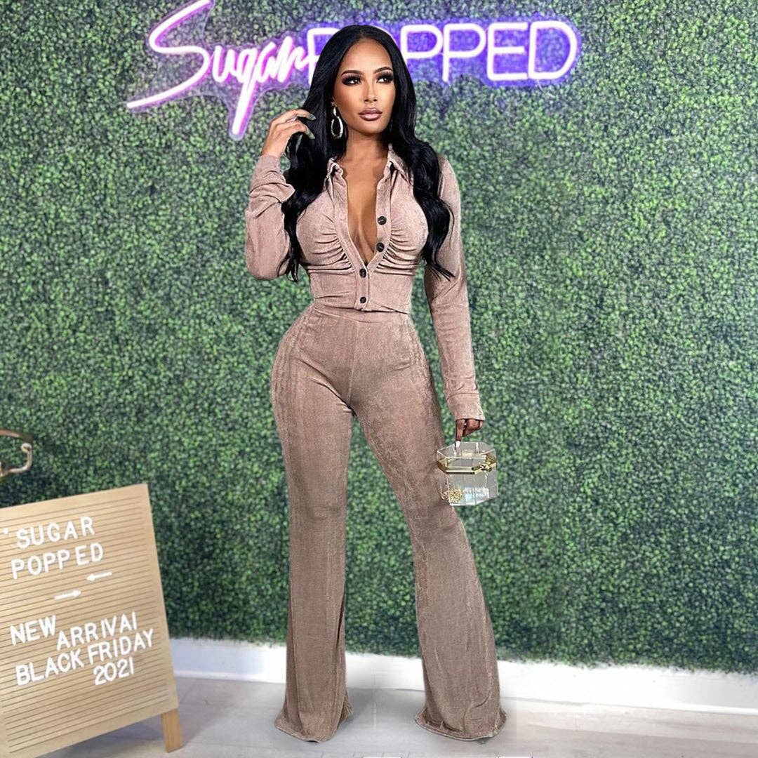 Collar 2 piece flared set