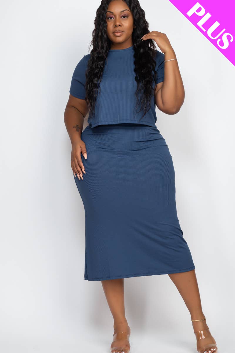 Plus Size Skirt Set