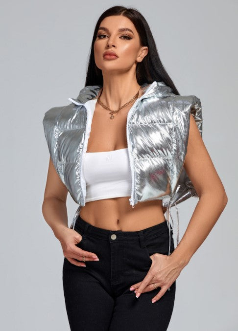Tie up Puffer Vest